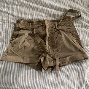 American Eagle Khaki Paper Bag Shorts